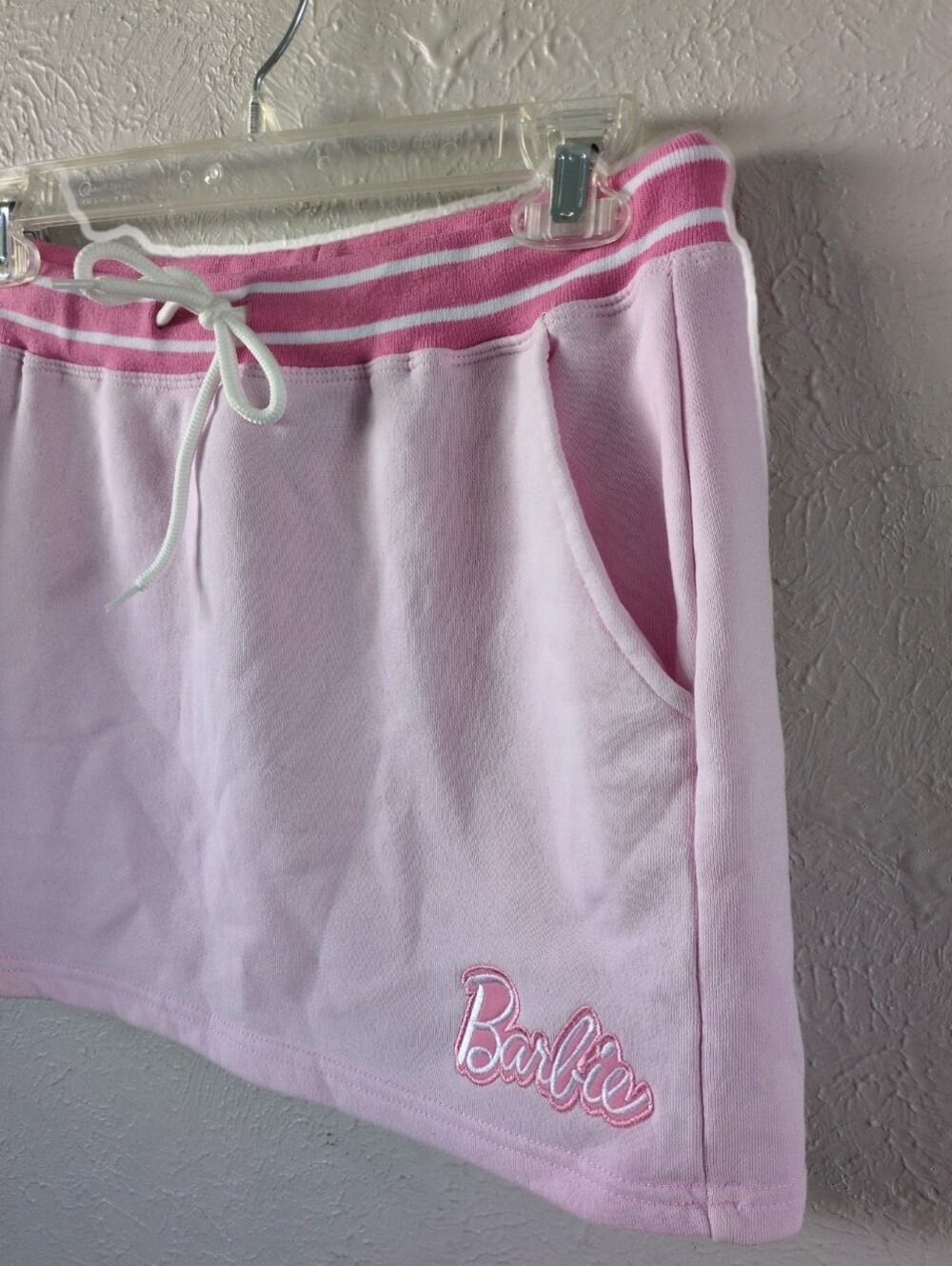 Barbie Pink Drawstring Mini Skirt